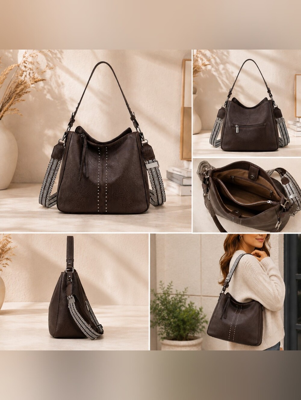 Montana West Hobo Purse with Guitar Strap